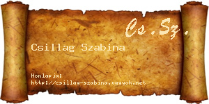Csillag Szabina névjegykártya