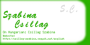 szabina csillag business card